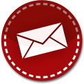 Email red stitch icon