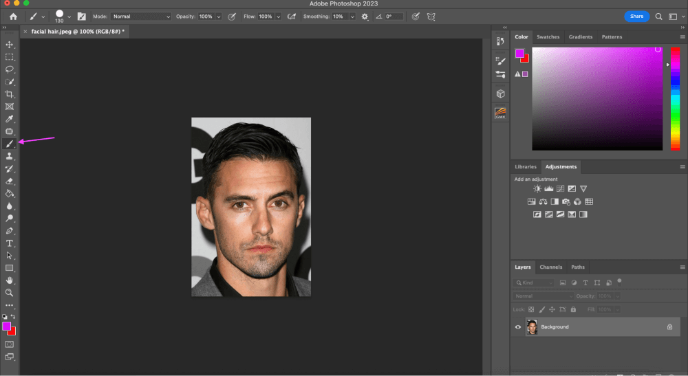 How to Remove Facial Hair in Photoshop (10 Steps)